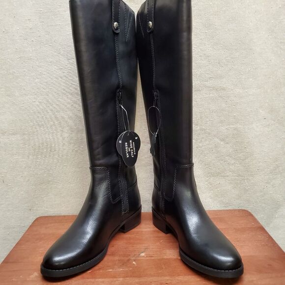 FAWNE International Concepts Size 5.5 M Black Leather Riding Boots - Picture 7 of 11